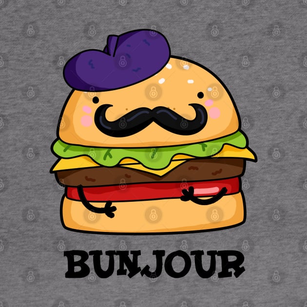 Bunjour Cute French Burger Bun PUn by punnybone